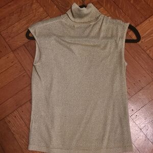 Vibtage The limited turtle neck glitzy sleeveless top